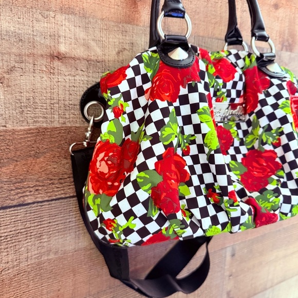 Vintage Betseyville Betsey Johnson Rose Checkered Women's Bag - Picture 4 of 9